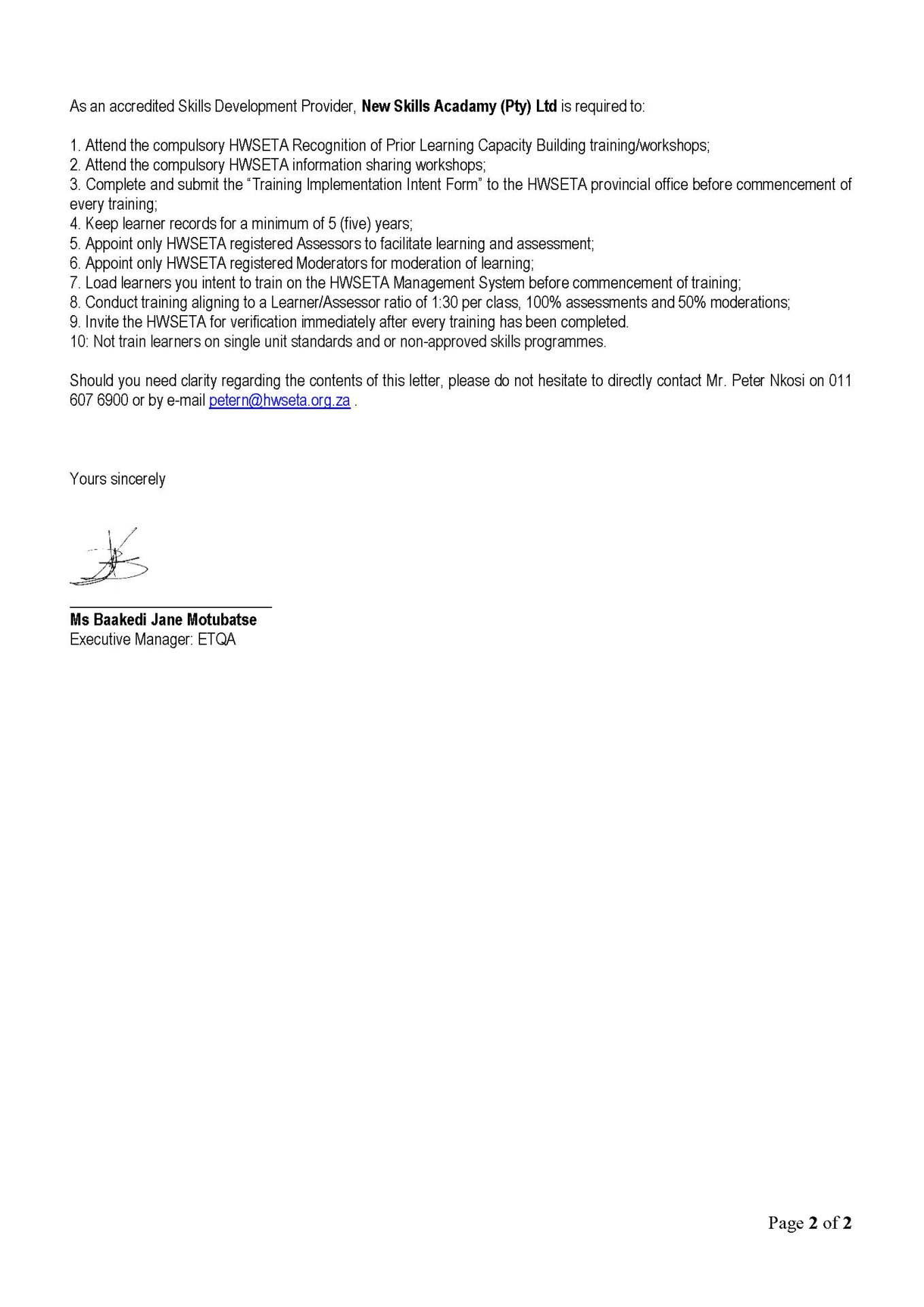 Accreditations New Skills Academy